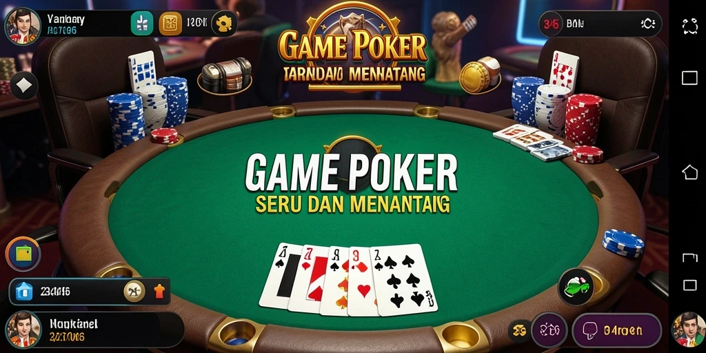 Tampilan menarik dari gameplay Poker di 3446.