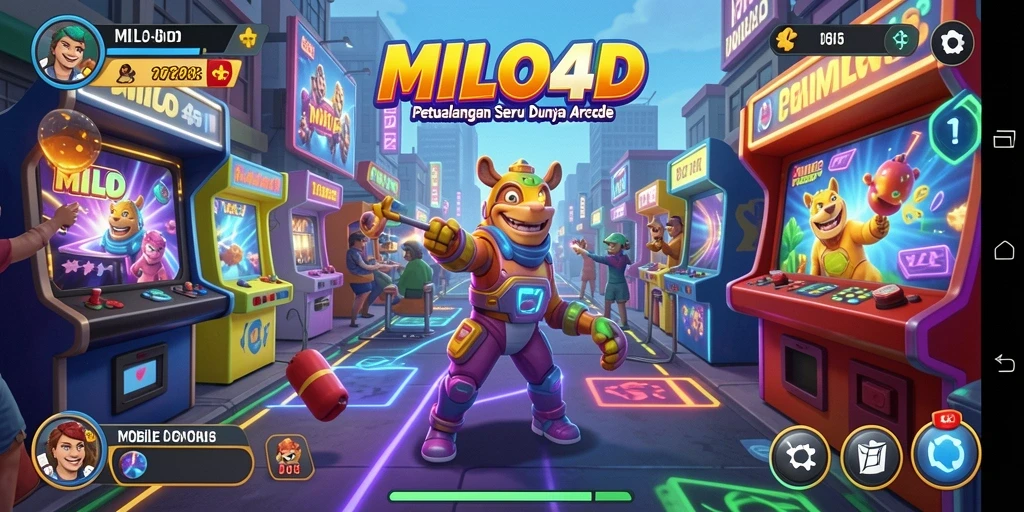 Tampilan gameplay menarik dari MILO4D dalam petualangan Arcade.