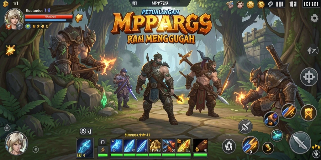 Tampilan gameplay RPG yang epik dalam MVP789 dengan karakter dan dunia yang mendetail.