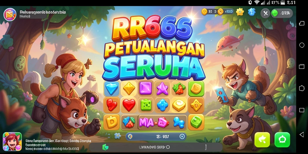Screenshot menunjukkan serunya gameplay Match-3 di RR666.