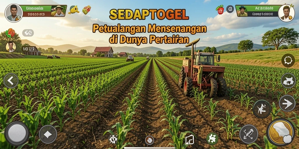 Tampilan gameplay SEDAPTOGEL yang menarik dan seru di dunia pertanian.